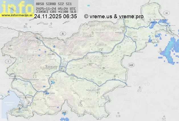 Radarska karta padavin