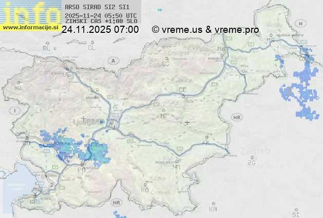 Radarska karta padavin