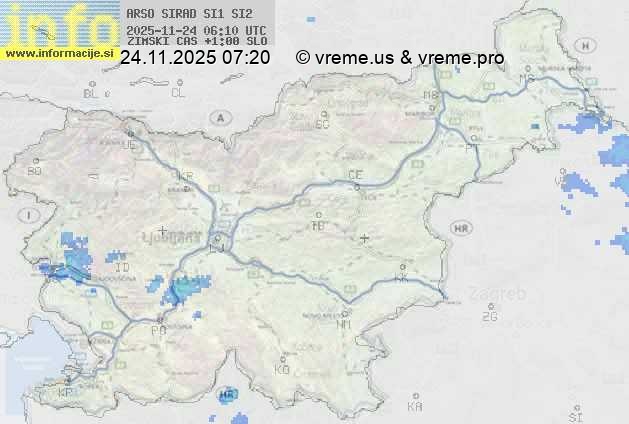 Radarska karta padavin