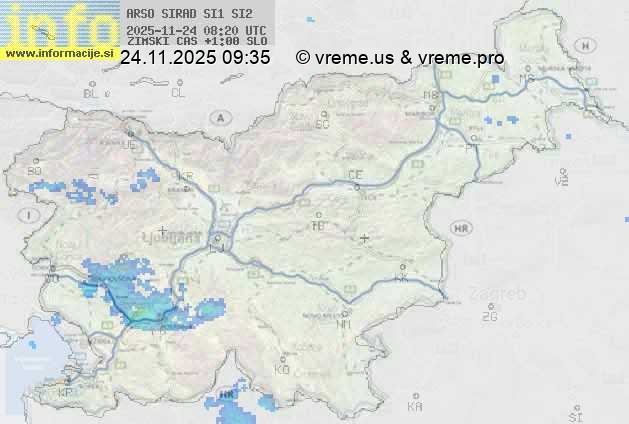 Radarska karta padavin