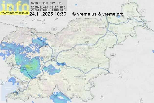 Radarska karta padavin
