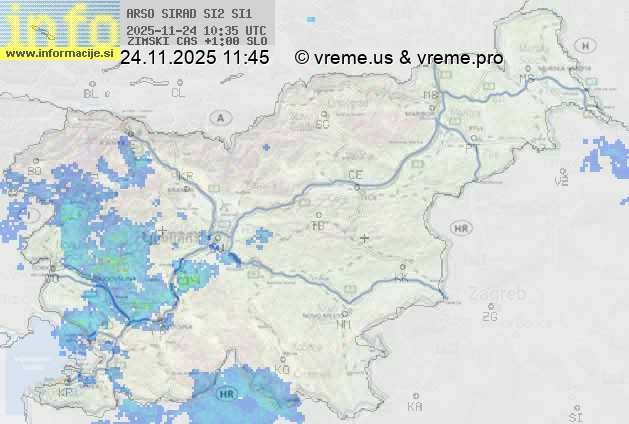 Radarska karta padavin
