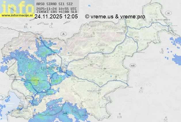 Radarska karta padavin