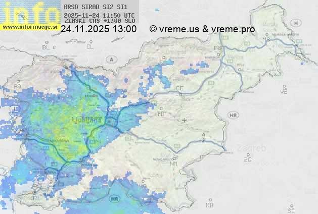 Radarska karta padavin