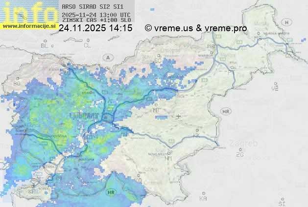 Radarska karta padavin
