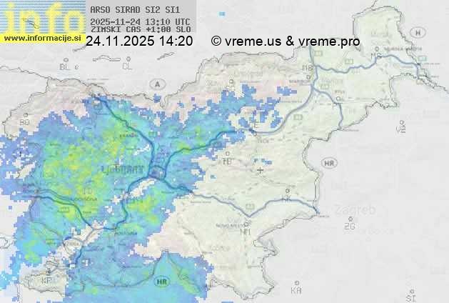 Radarska karta padavin