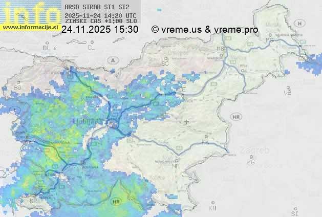 Radarska karta padavin