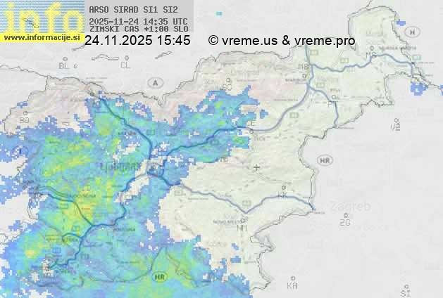 Radarska karta padavin