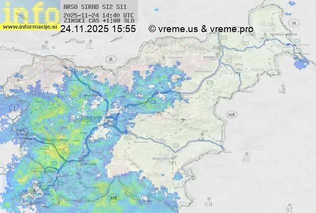 Radarska karta padavin