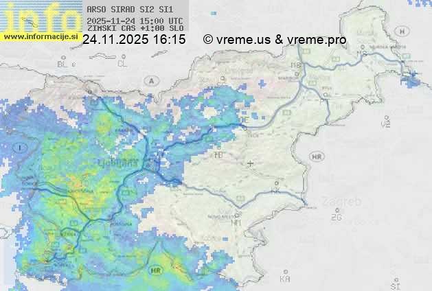 Radarska karta padavin