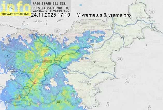 Radarska karta padavin