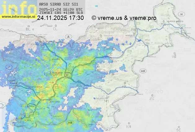 Radarska karta padavin