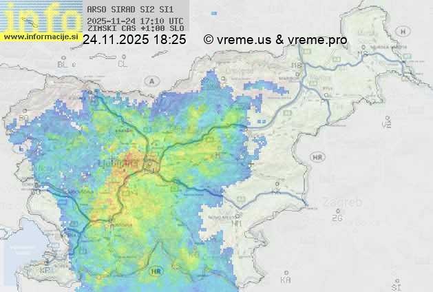 Radarska karta padavin