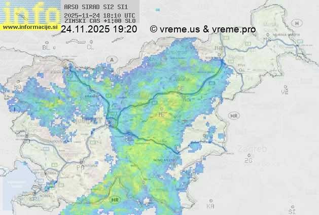 Radarska karta padavin