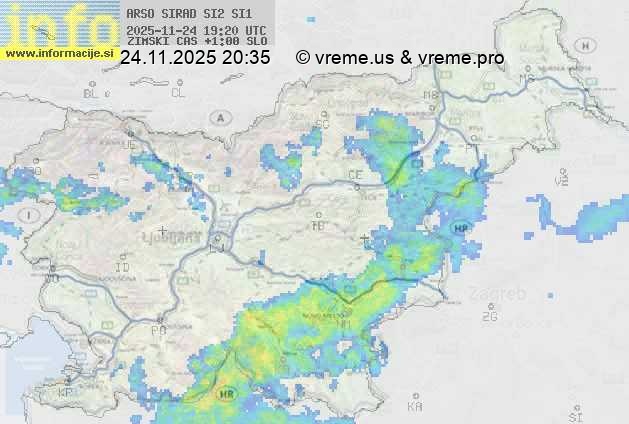 Radarska karta padavin