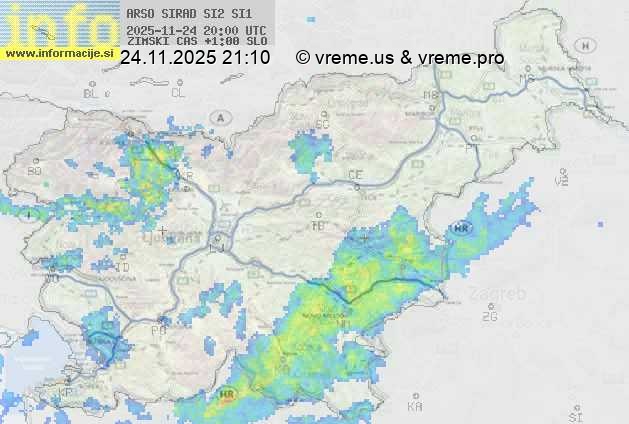 Radarska karta padavin