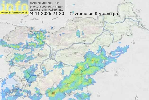 Radarska karta padavin