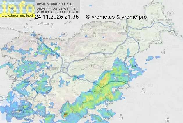Radarska karta padavin