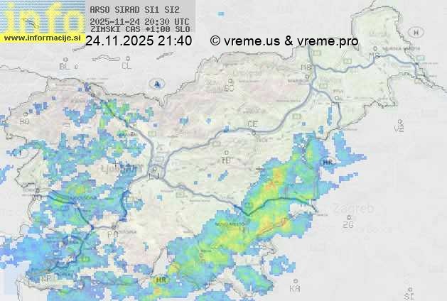 Radarska karta padavin