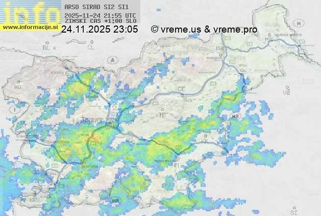 Radarska karta padavin