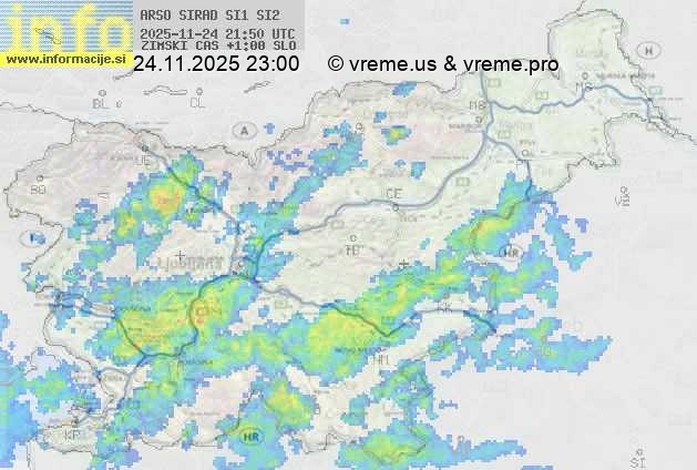 Radarska karta padavin