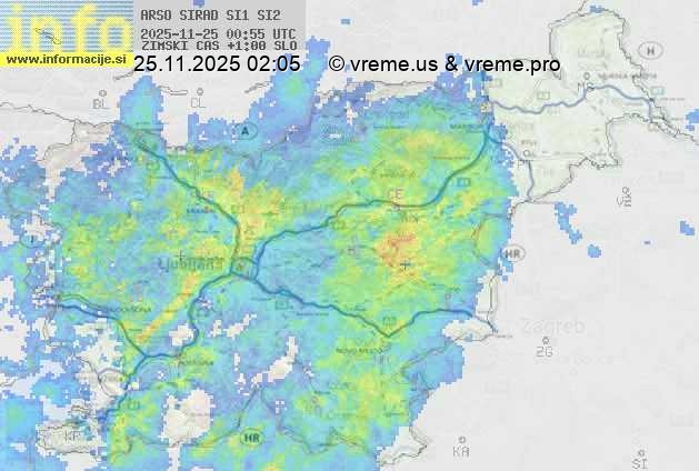 Radarska karta padavin