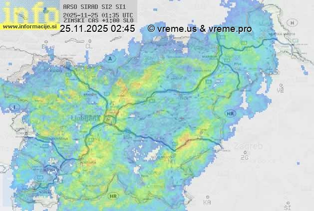 Radarska karta padavin