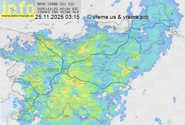 Radarska karta padavin