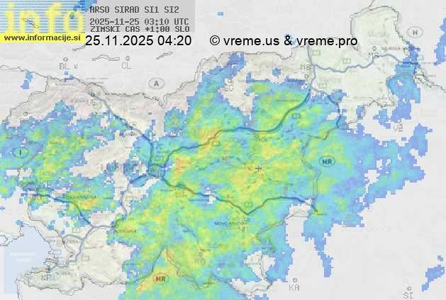 Radarska karta padavin