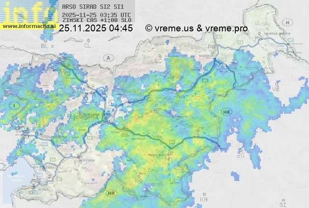 Radarska karta padavin