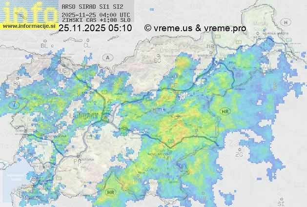 Radarska karta padavin