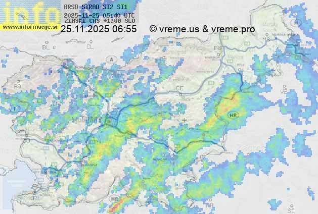 Radarska karta padavin