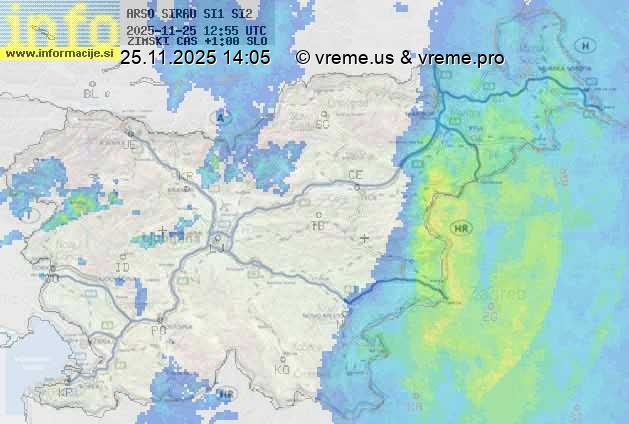 Radarska karta padavin