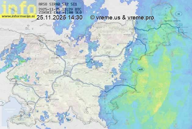 Radarska karta padavin