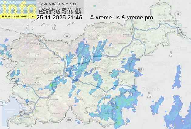 Radarska karta padavin