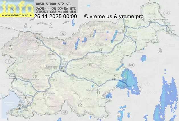 Radarska karta padavin