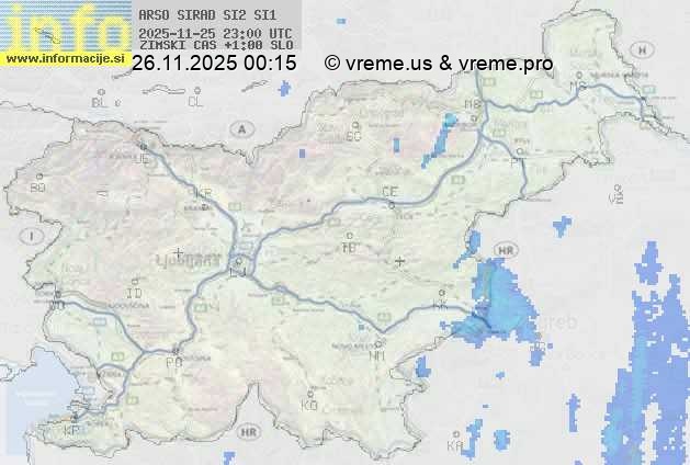 Radarska karta padavin