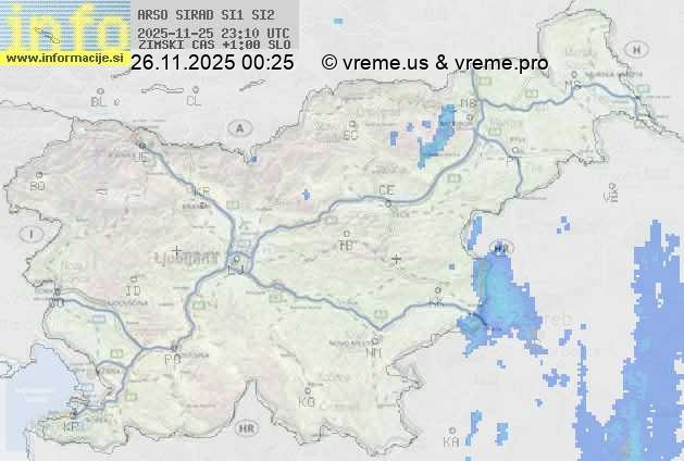 Radarska karta padavin