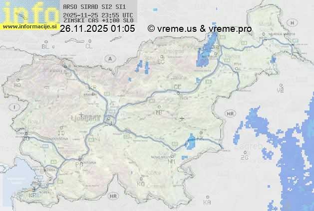 Radarska karta padavin