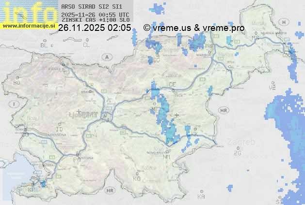 Radarska karta padavin