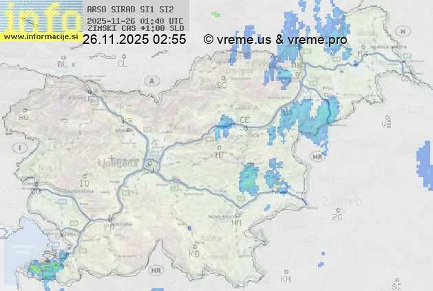 Radarska karta padavin