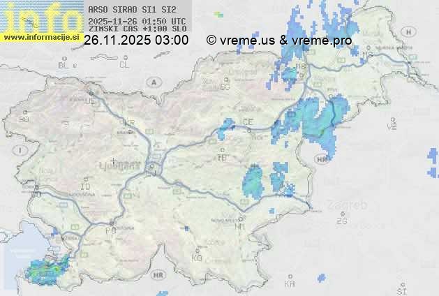 Radarska karta padavin