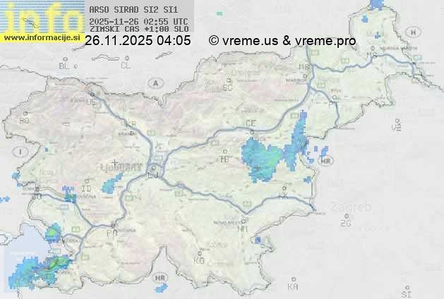 Radarska karta padavin