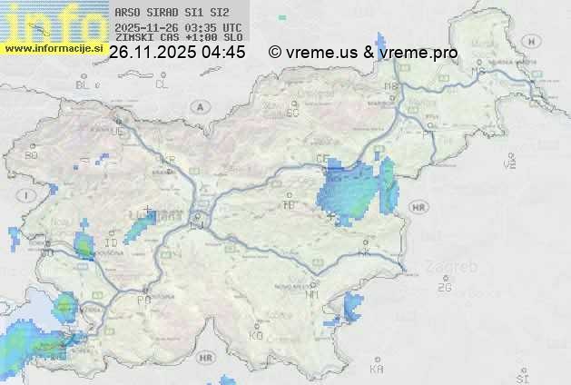 Radarska karta padavin