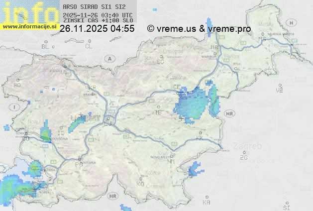 Radarska karta padavin