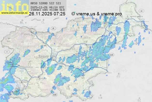 Radarska karta padavin