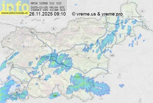 Radarska karta padavin