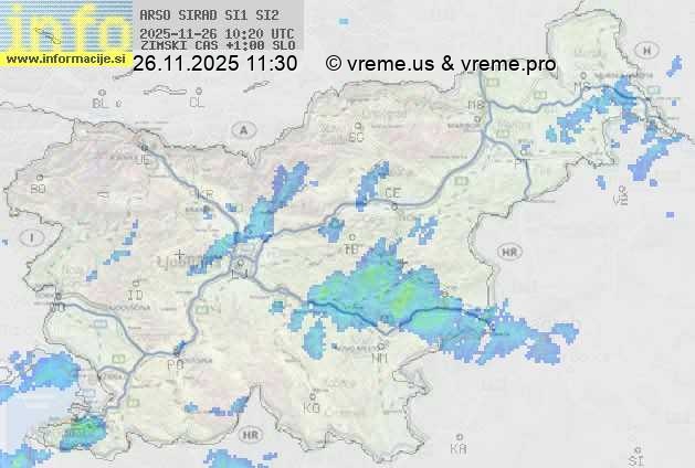 Radarska karta padavin