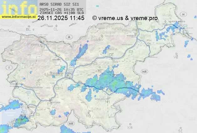 Radarska karta padavin
