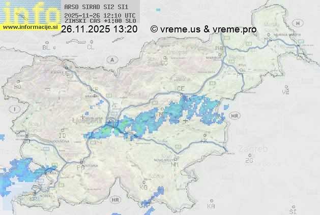 Radarska karta padavin